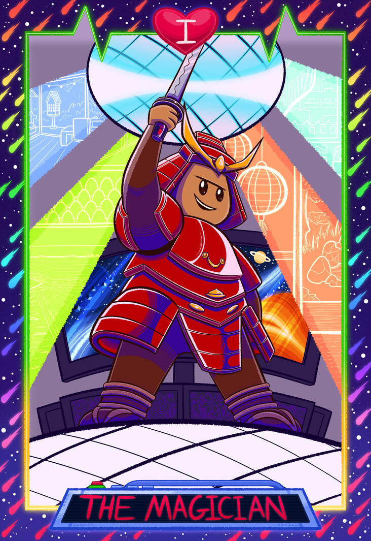 wip of the Rhythm Doctor: Tarot Collaboration piece