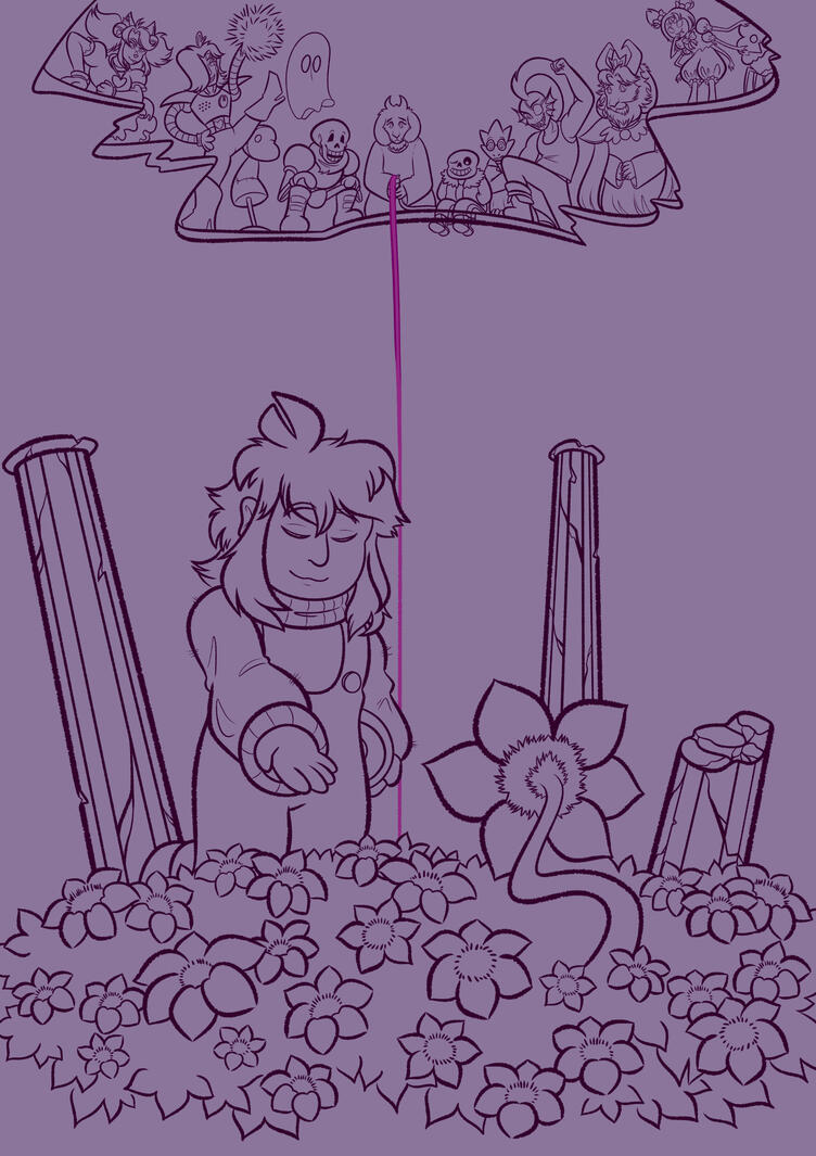 wip of the UTDR: Love Letter Zine piece